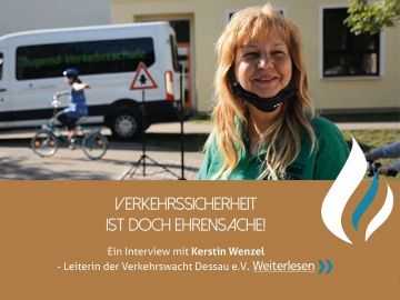Interview mit Kerstin Wenzel, Leiterin der Verkehrswacht Dessau e.V.